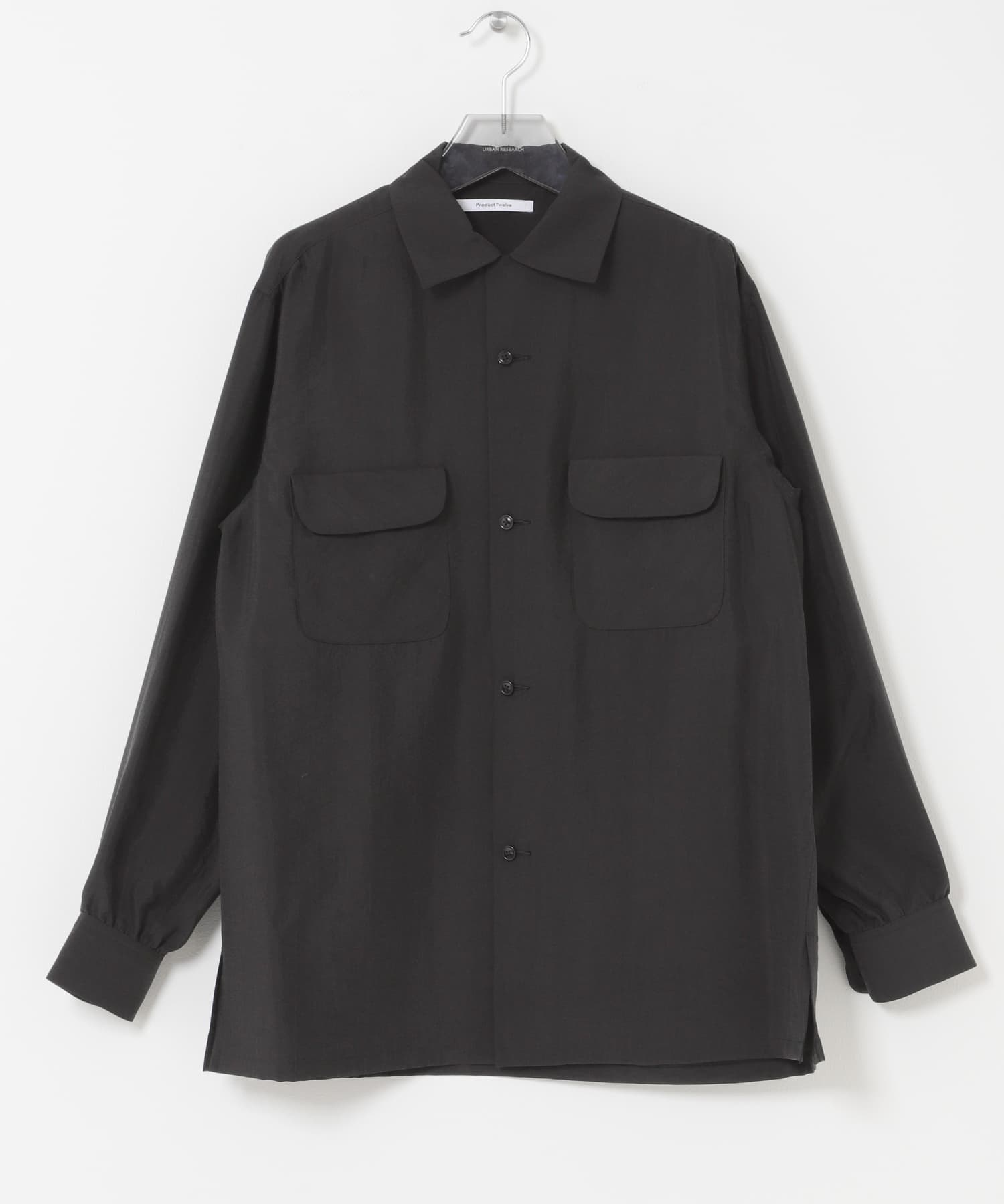V TWELVE ブラック XLシャツ Product Twelve SILK NYLON WORK SHIRTS(2 BLACK): トップス｜URBAN