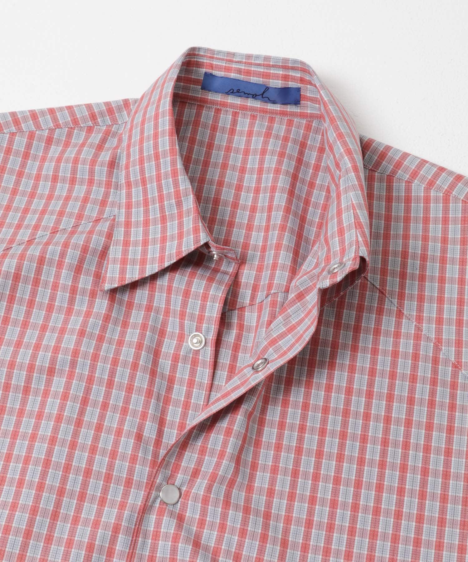 semoh　EASTERN WESTERN SHIRTS RED CHECK 2