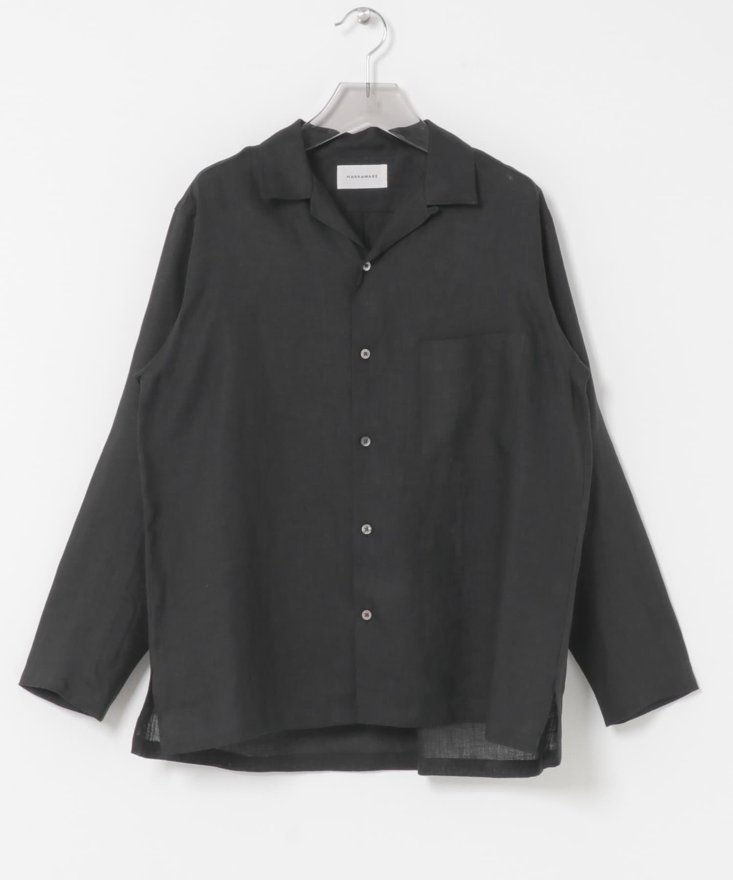 MARKAWARE　COMFORT FIT OPEN COLLAR BLACK 1
