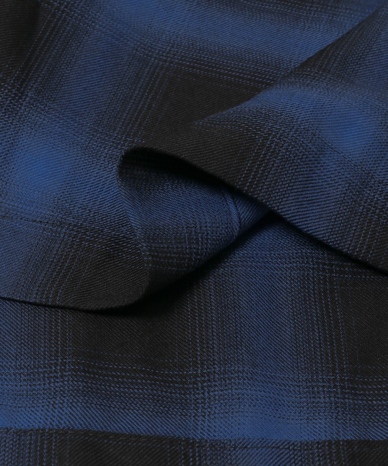 COTTON PAN　SOHOオンブレシャツロングスリーブ BLU×BLK 2