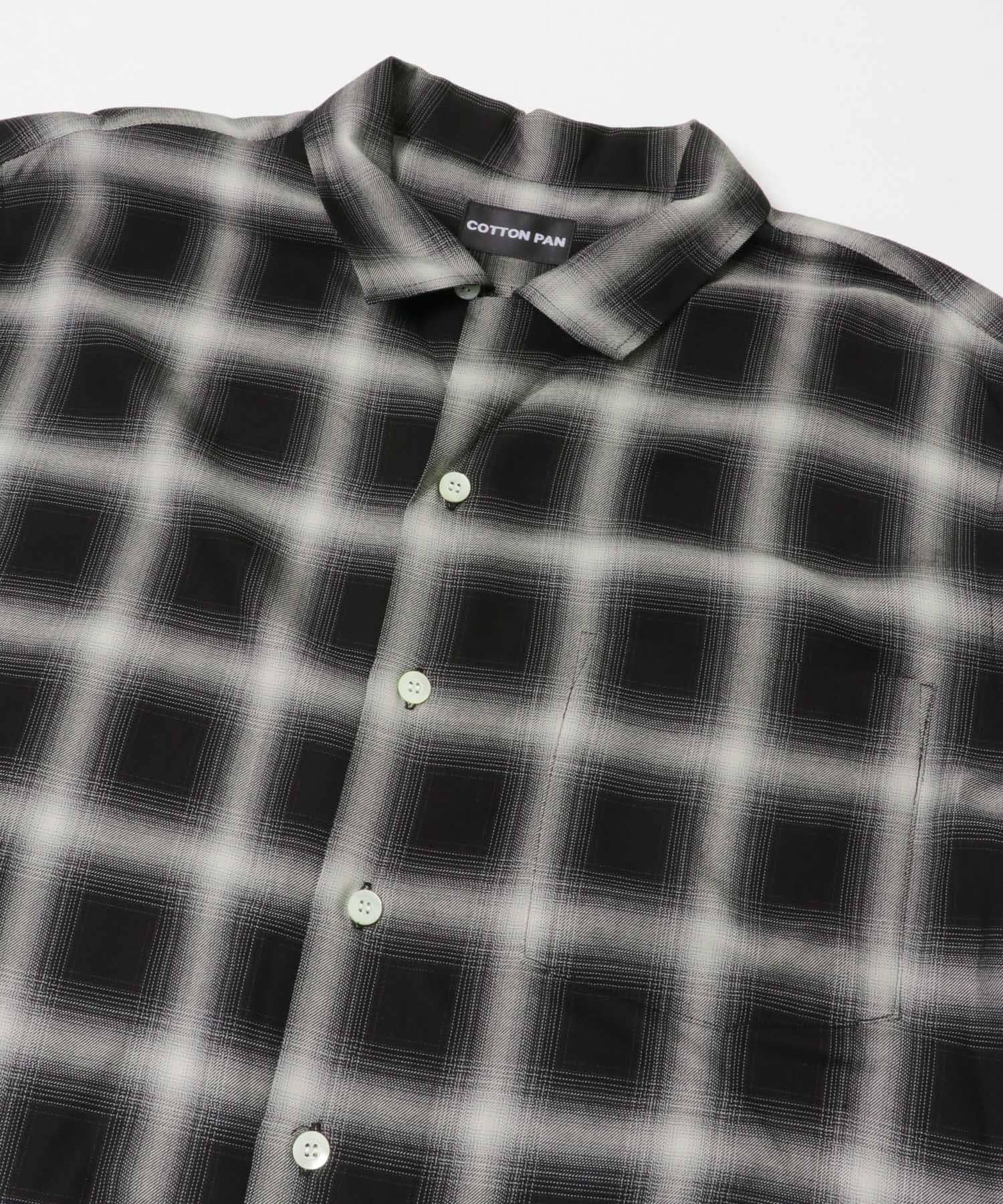 COTTON PAN　SOHOオンブレシャツロングスリーブ BLACK 2