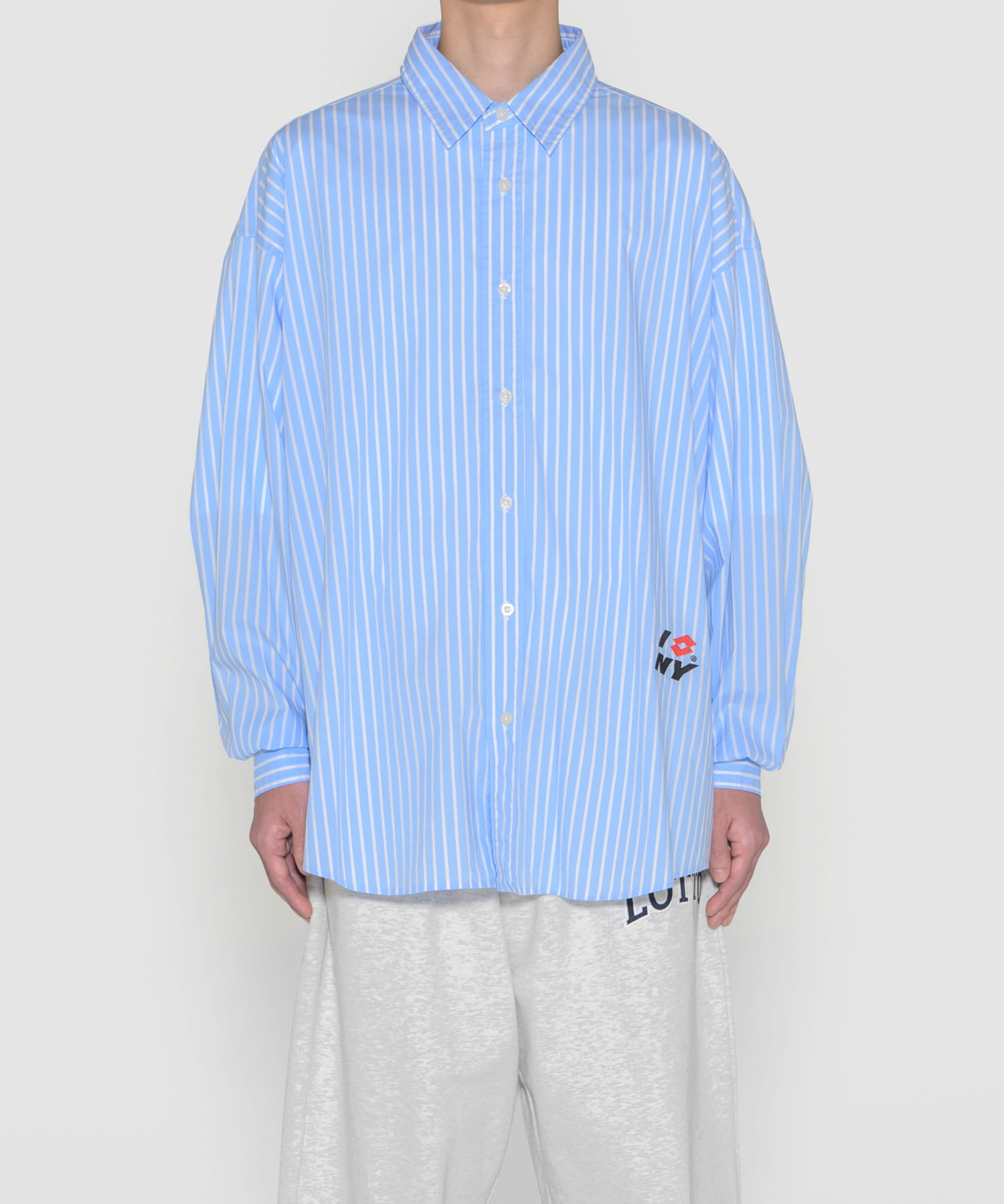 LOTTO　I LOSANGA NY LONG-SLEEVE SHIRTS BLUE ST M