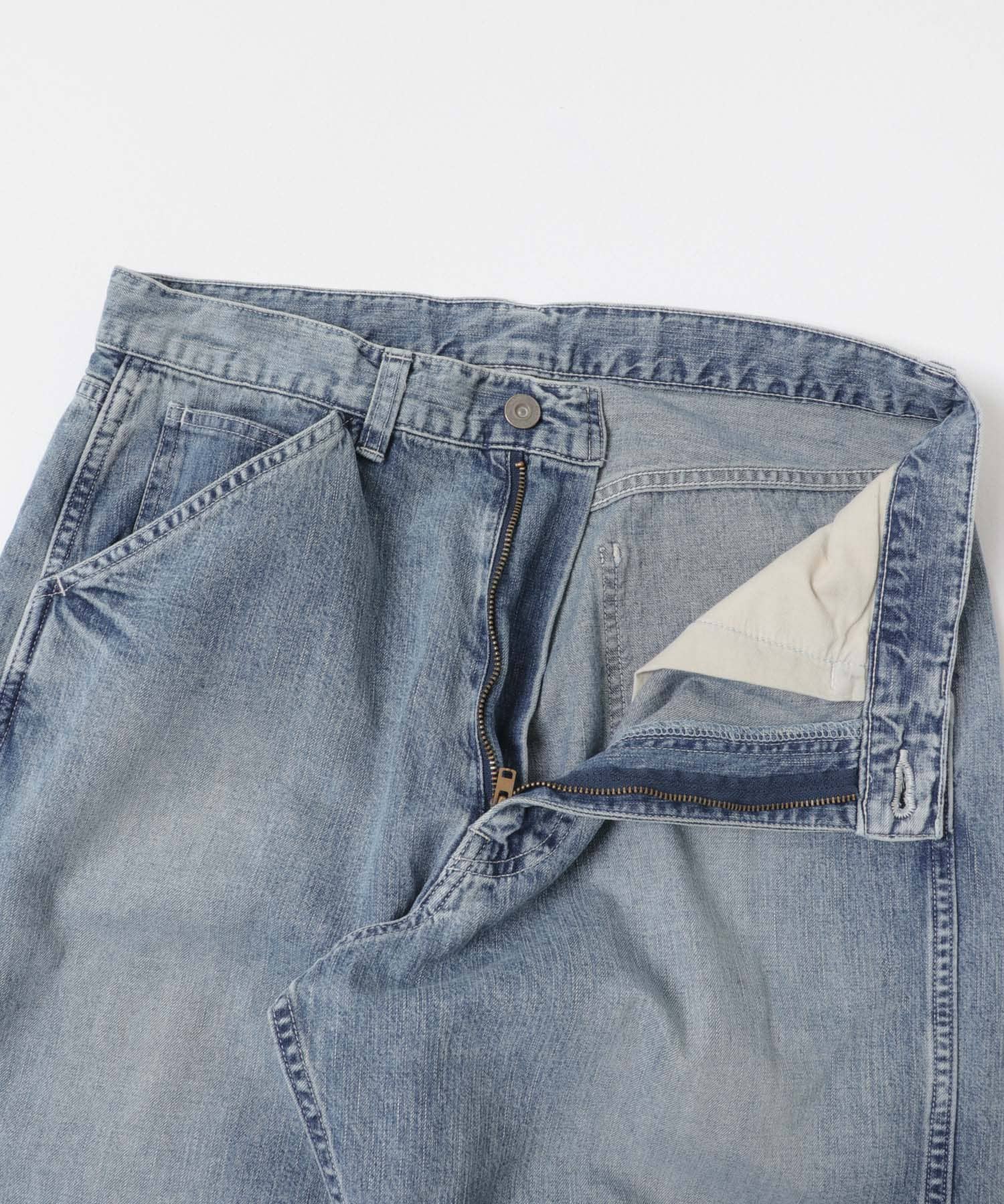 ULTERIOR　LIGHT DENIM PAINTER PANTS FADE BLUE 4