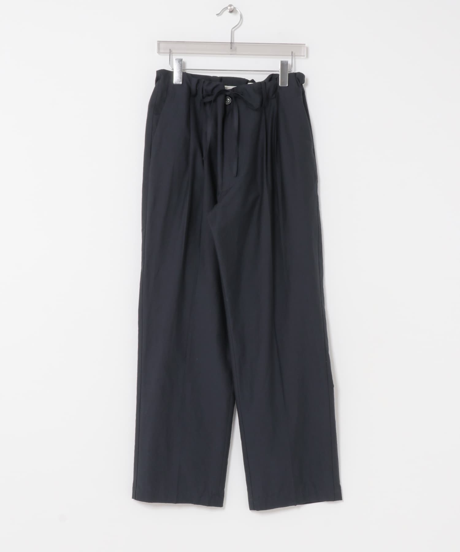 FUJI　COTTON SILK BELTLESS PANTS NAVY 5