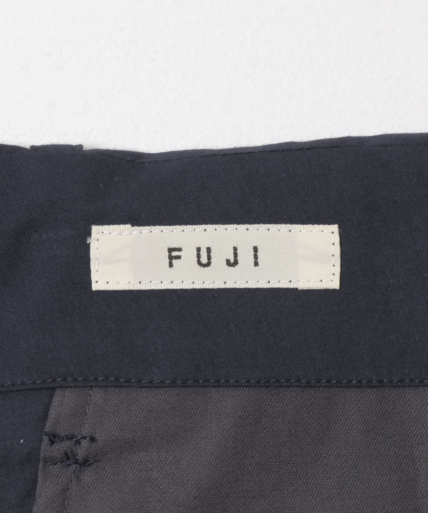 FUJI　COTTON SILK BELTLESS PANTS NAVY 5