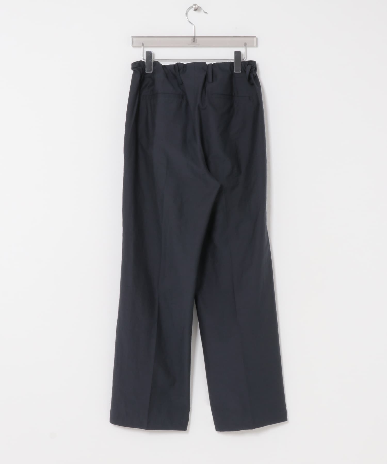 FUJI　COTTON SILK BELTLESS PANTS NAVY 5