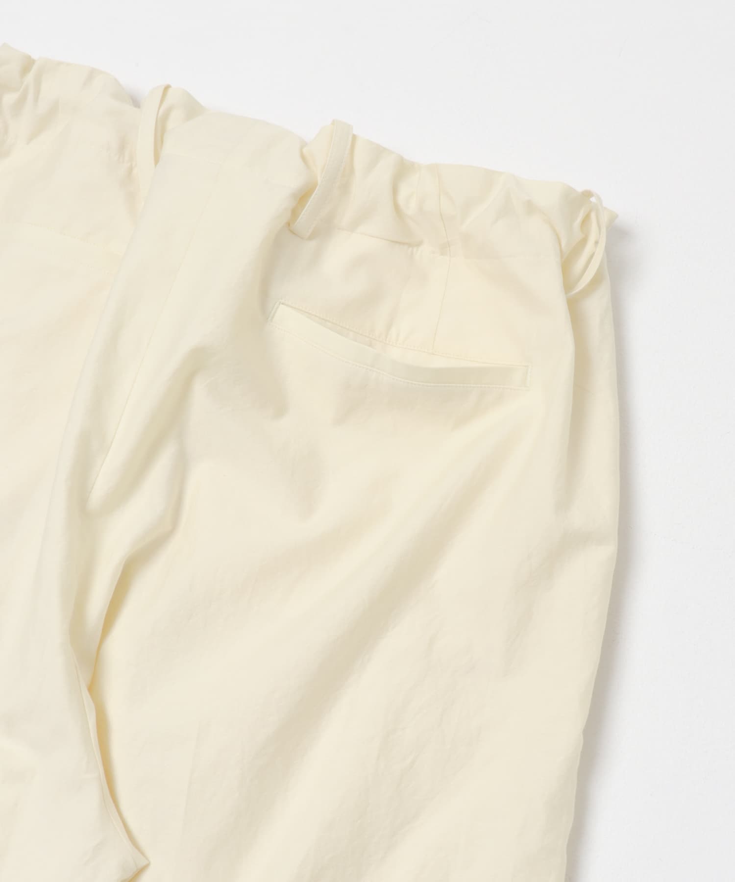 FUJI　COTTON SILK BELTLESS PANTS IVORY 5