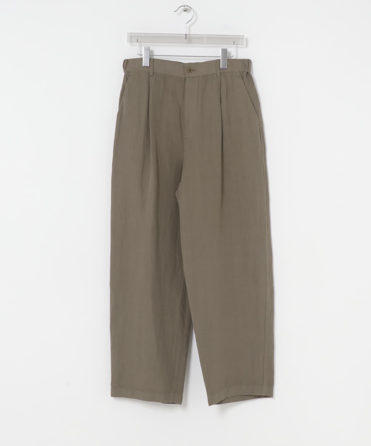 ATON　COTTON LINEN VOILE LOOSE FIT PANTS
