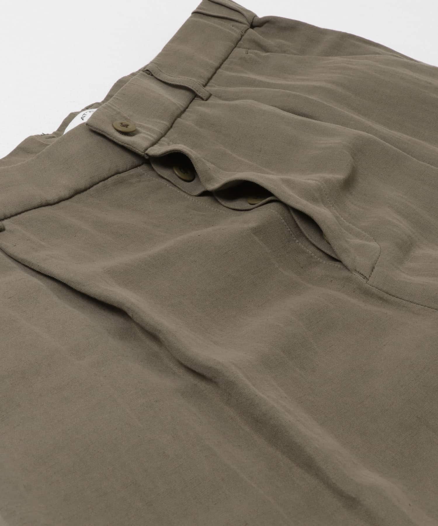 ATON　COTTON LINEN VOILE LOOSE FIT PANTS BEIGE 4