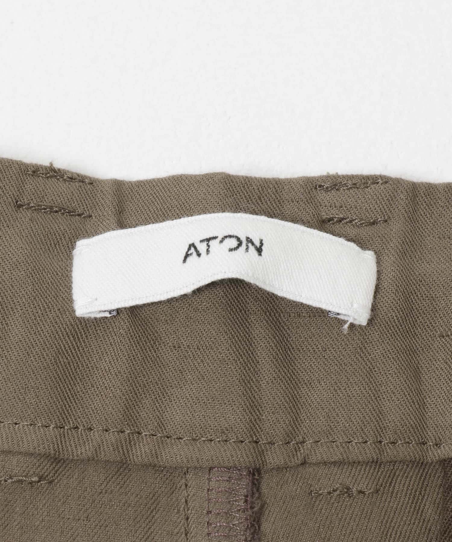 ATON　COTTON LINEN VOILE LOOSE FIT PANTS BEIGE 4