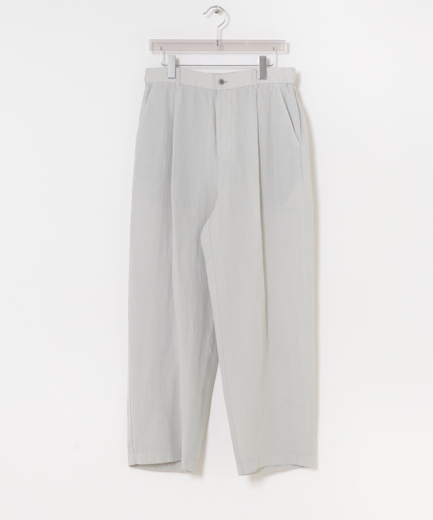 ATON　COTTON LINEN VOILE LOOSE FIT PANTS SAX 4