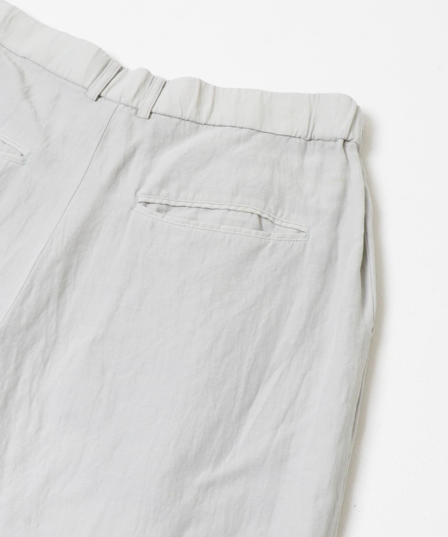 ATON　COTTON LINEN VOILE LOOSE FIT PANTS SAX 4