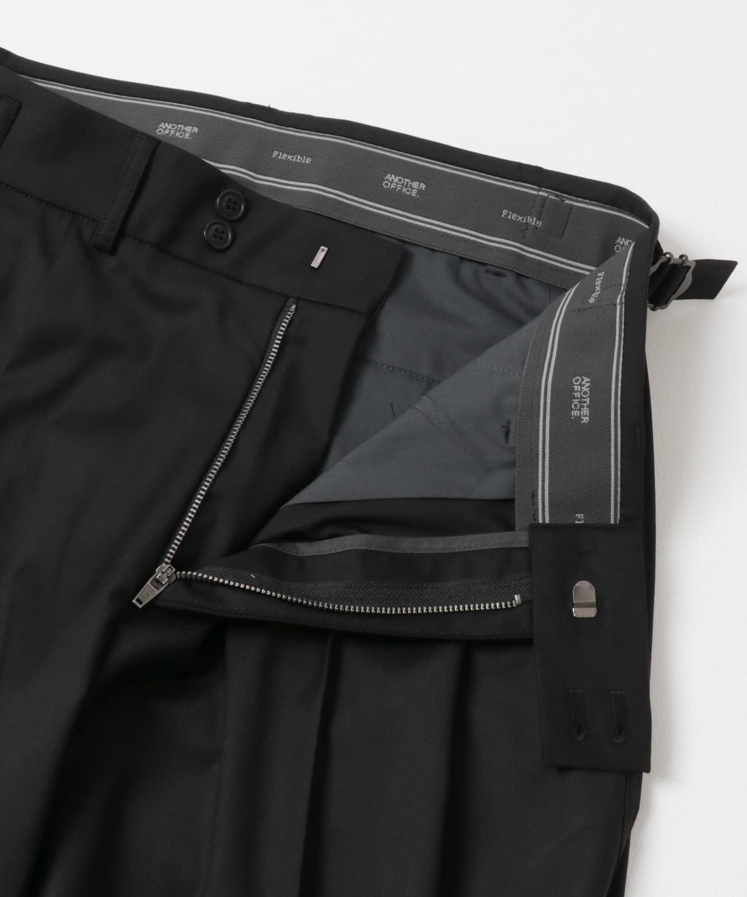 ANOTHER OFFICE　SANTIAGO SLACKS FLEXIBLE BLACK 2