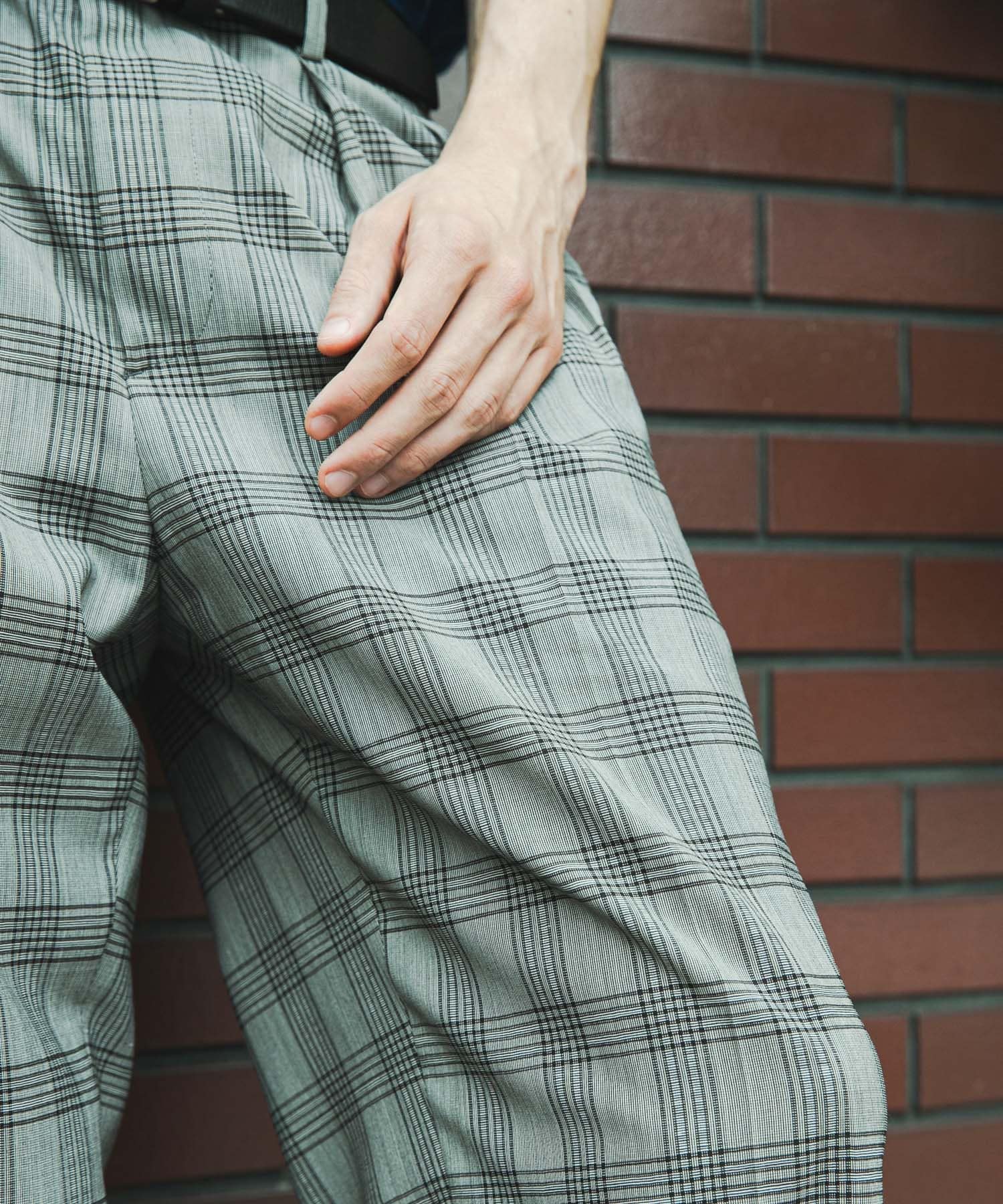BROOKS BROTHERS　EXCLUSIVE TROUSERS 2INTUCK GLENCHECK 30