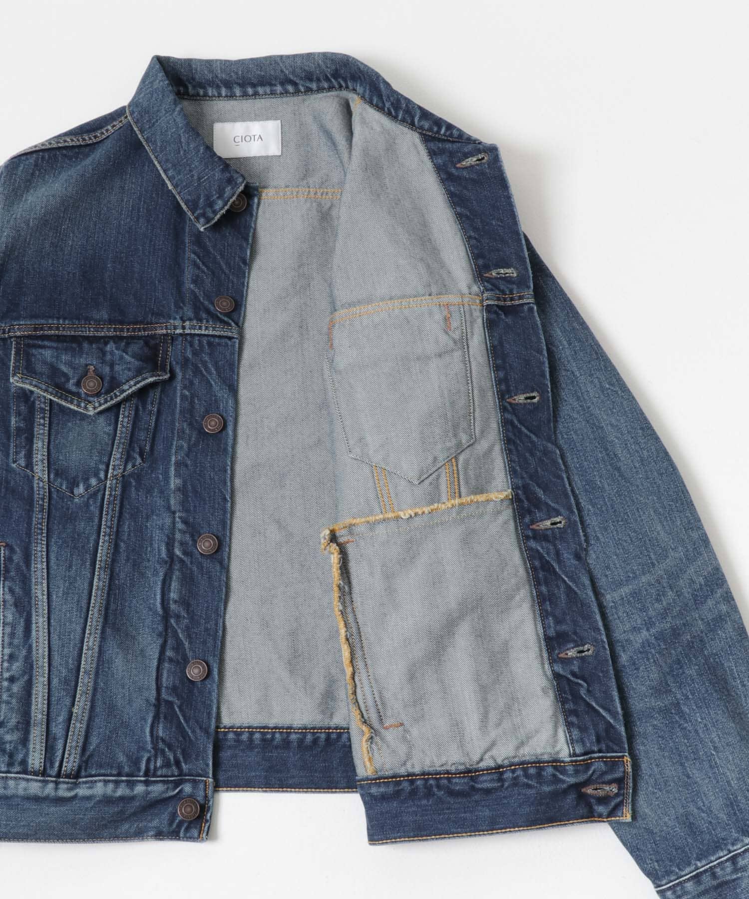 CIOTA　4 POCKETS DENIM JACKET M BLUE 42