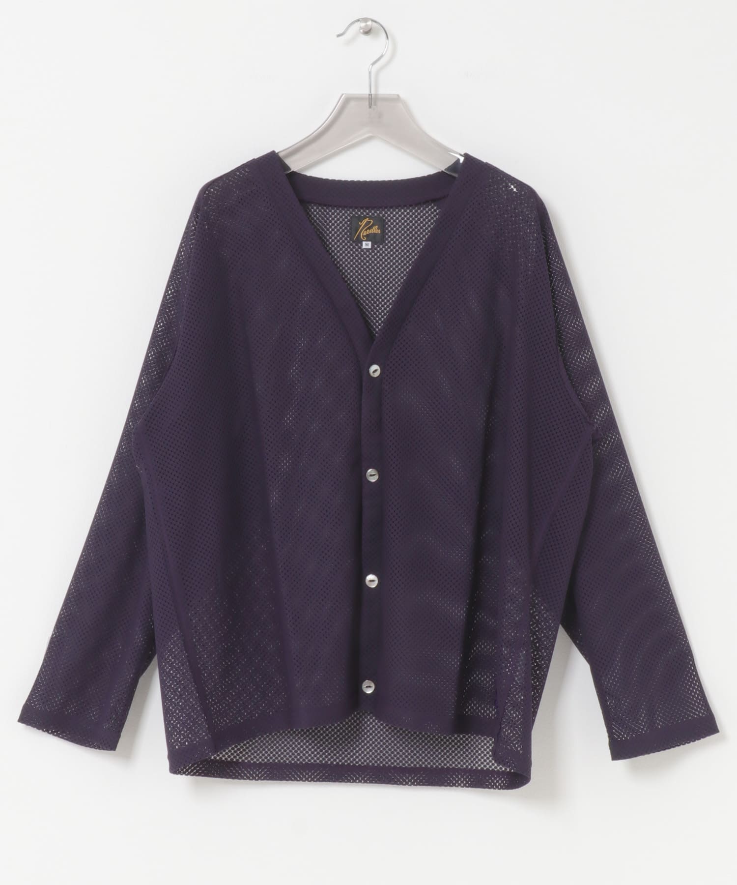 Needles　V-NECK LACE CARDIGAN EGGPLANT S