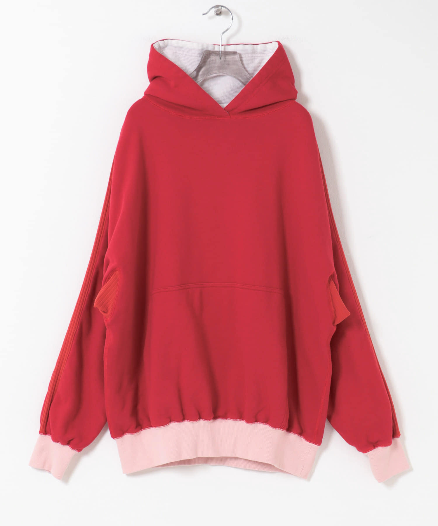 A.D.A.N　D/S HOODED SWEAT SHIRTS RED L