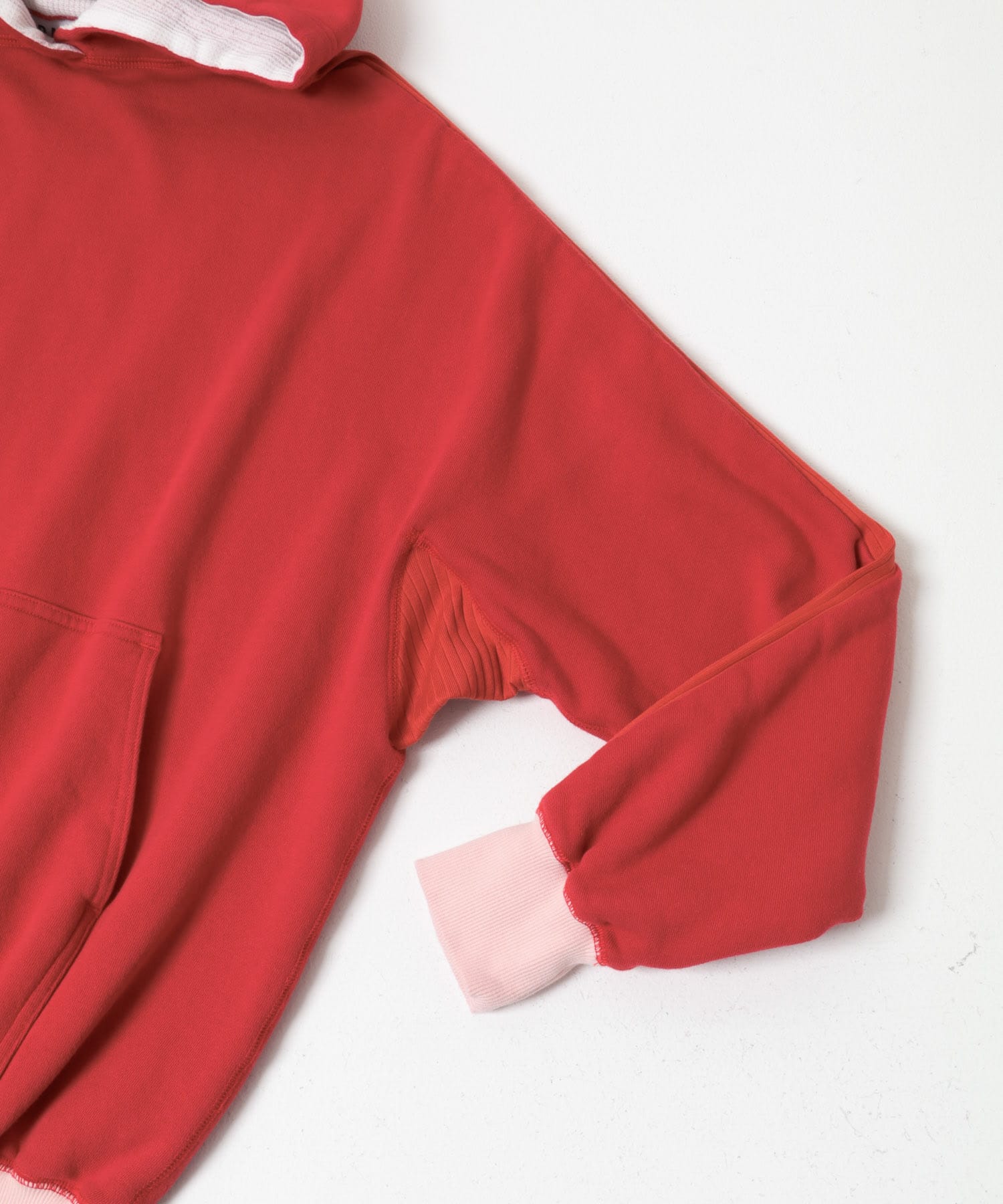 A.D.A.N　D/S HOODED SWEAT SHIRTS RED L