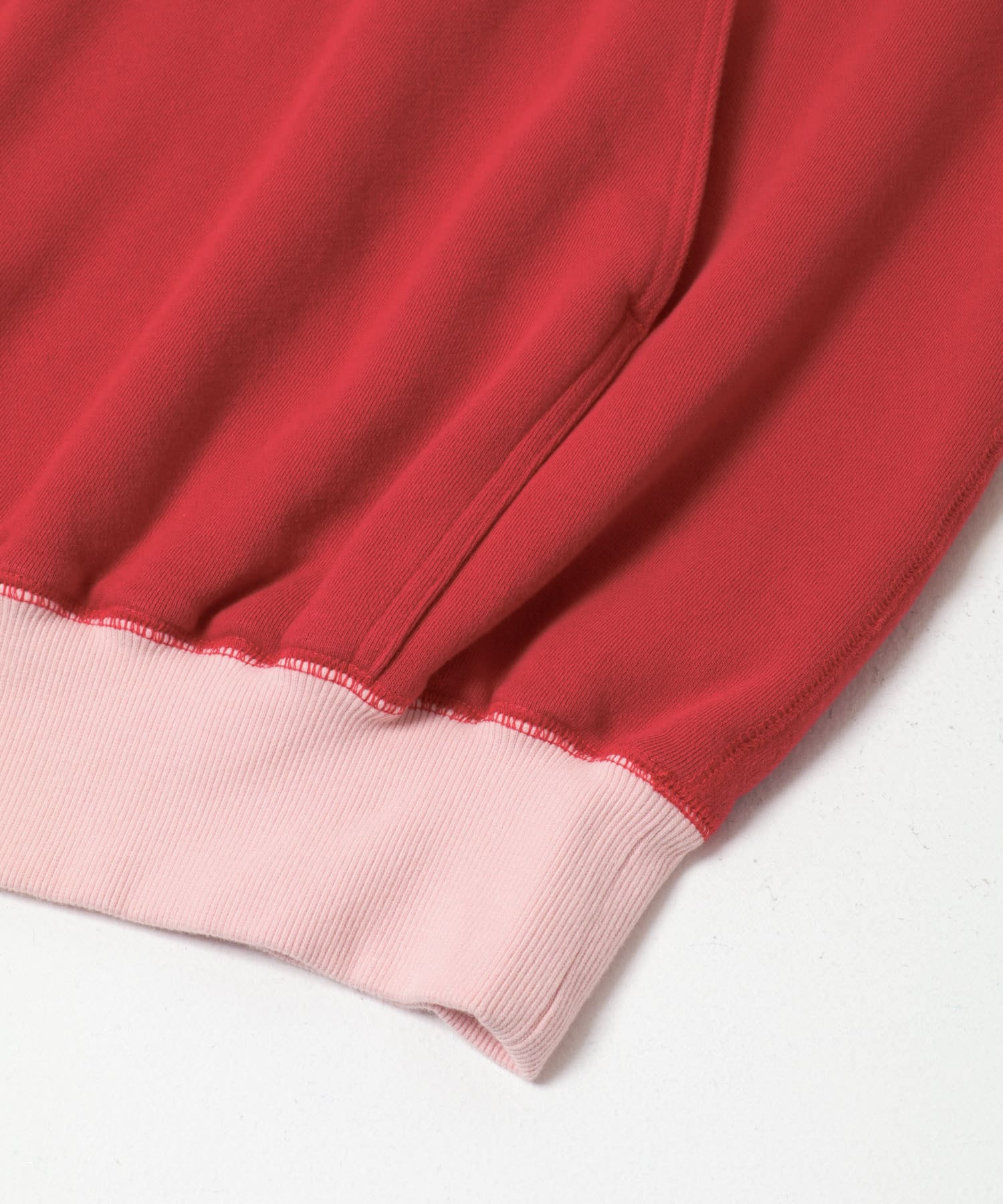 A.D.A.N　D/S HOODED SWEAT SHIRTS RED L