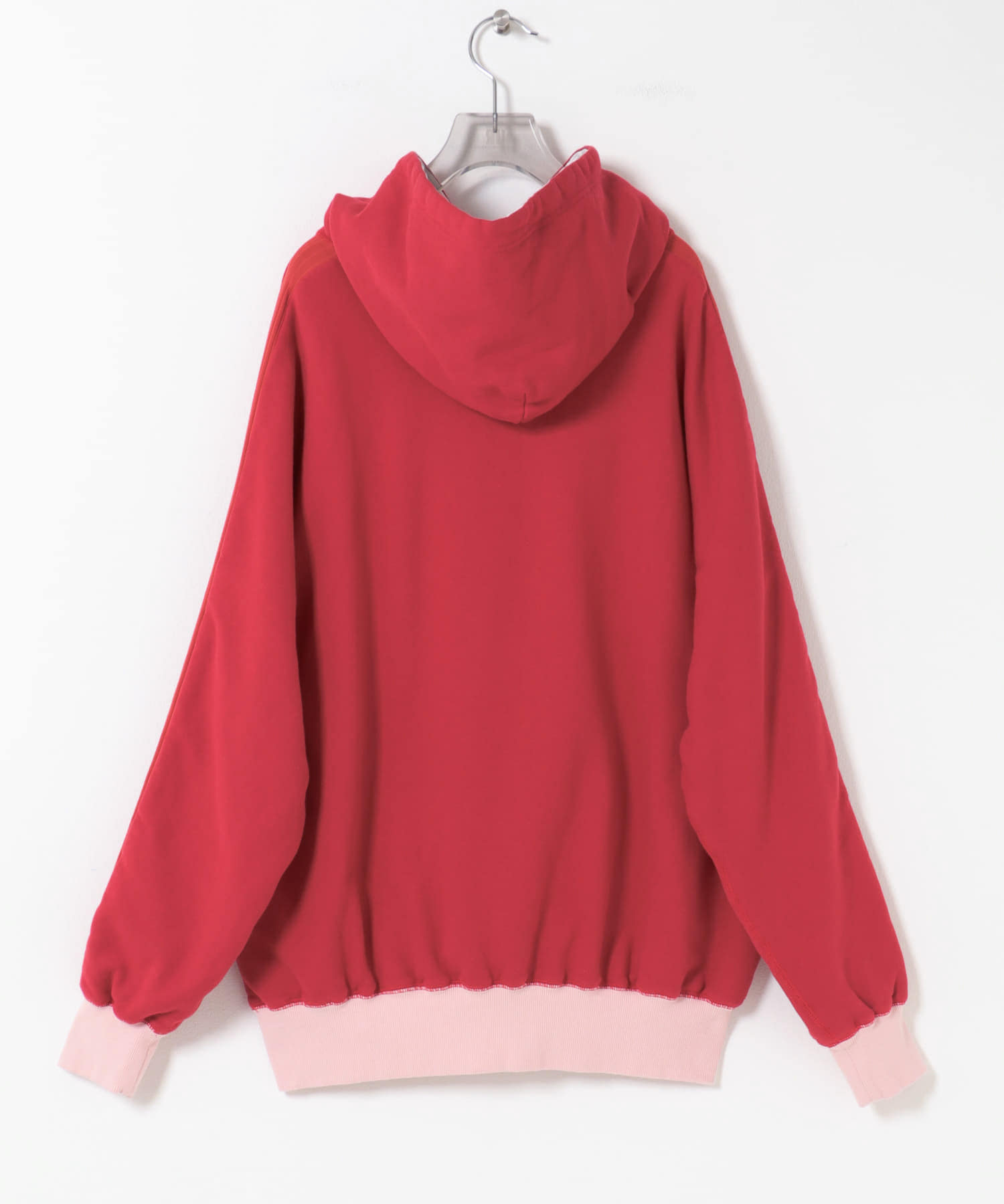 A.D.A.N　D/S HOODED SWEAT SHIRTS RED L