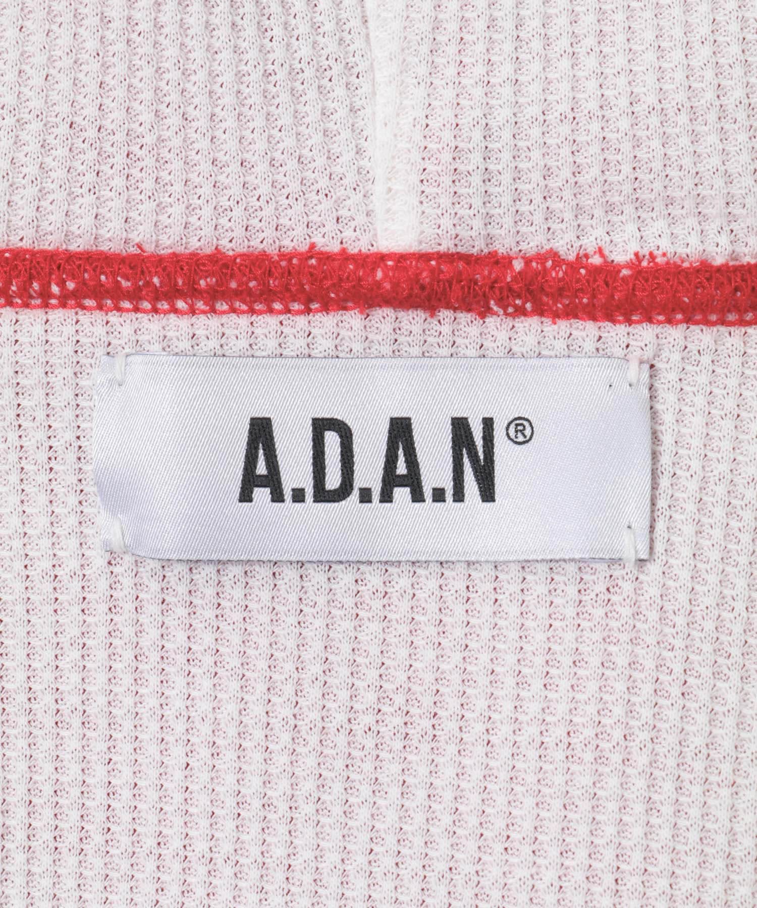 A.D.A.N　D/S HOODED SWEAT SHIRTS RED XL