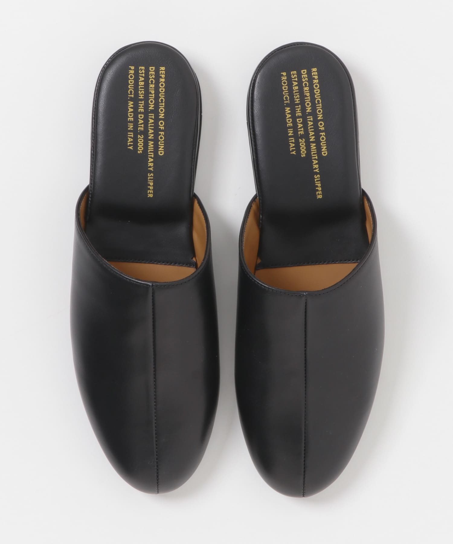 REPRODUCTION OF FOUND　ITALIAN MILITARY SLIPPER BLACK 41