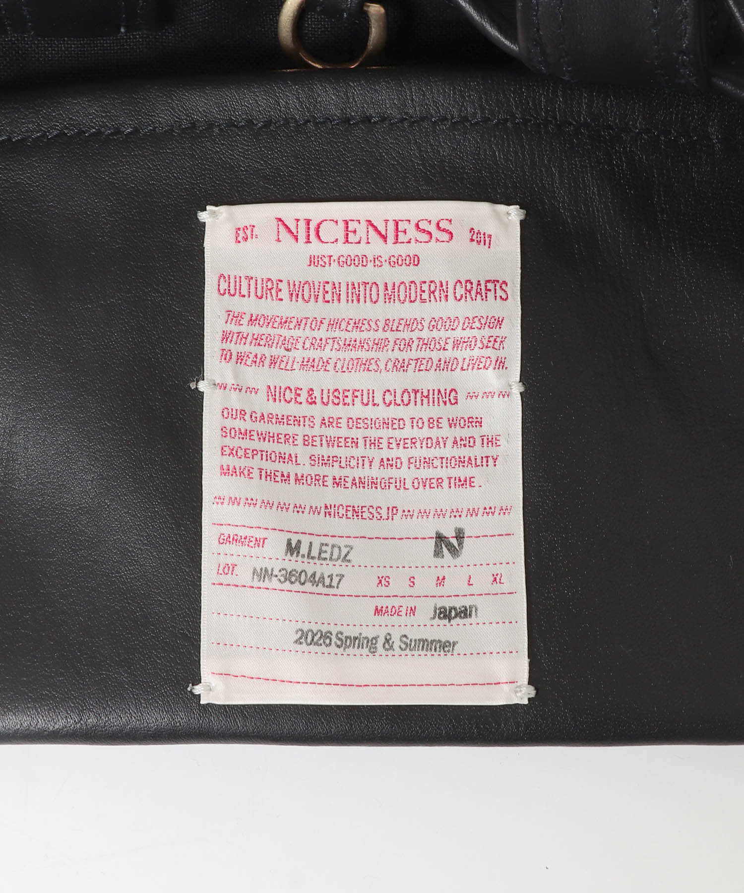 NICENESS　M.LEDZ / M.レッズ BLACK Free