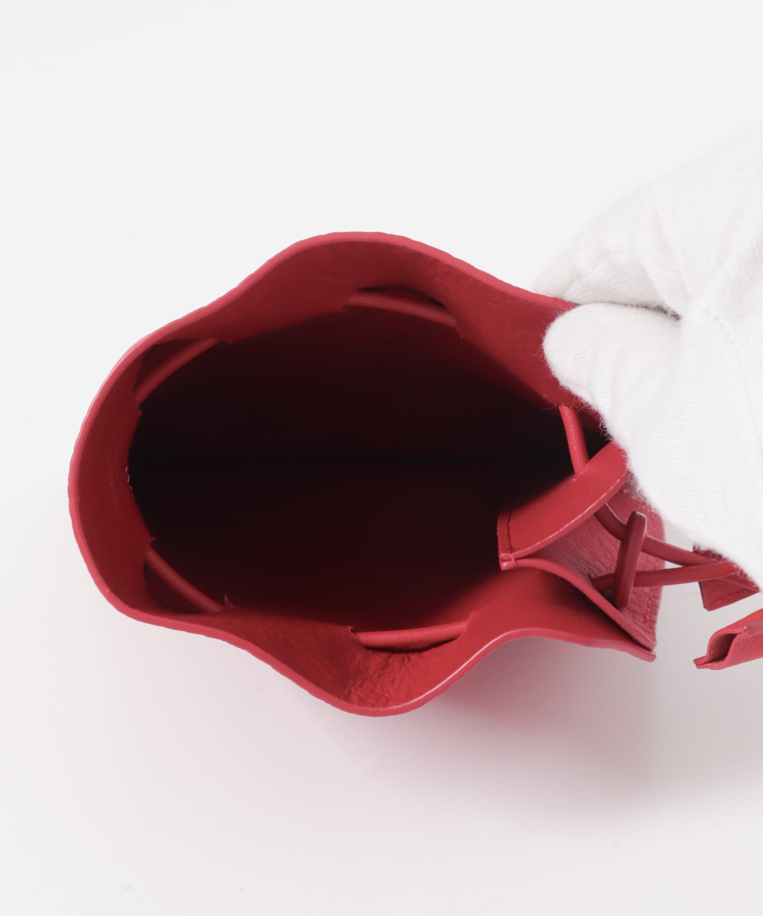 『一部別注カラー』ITTI　HERRIE KINCHAKU POUCH 別注RED XXS