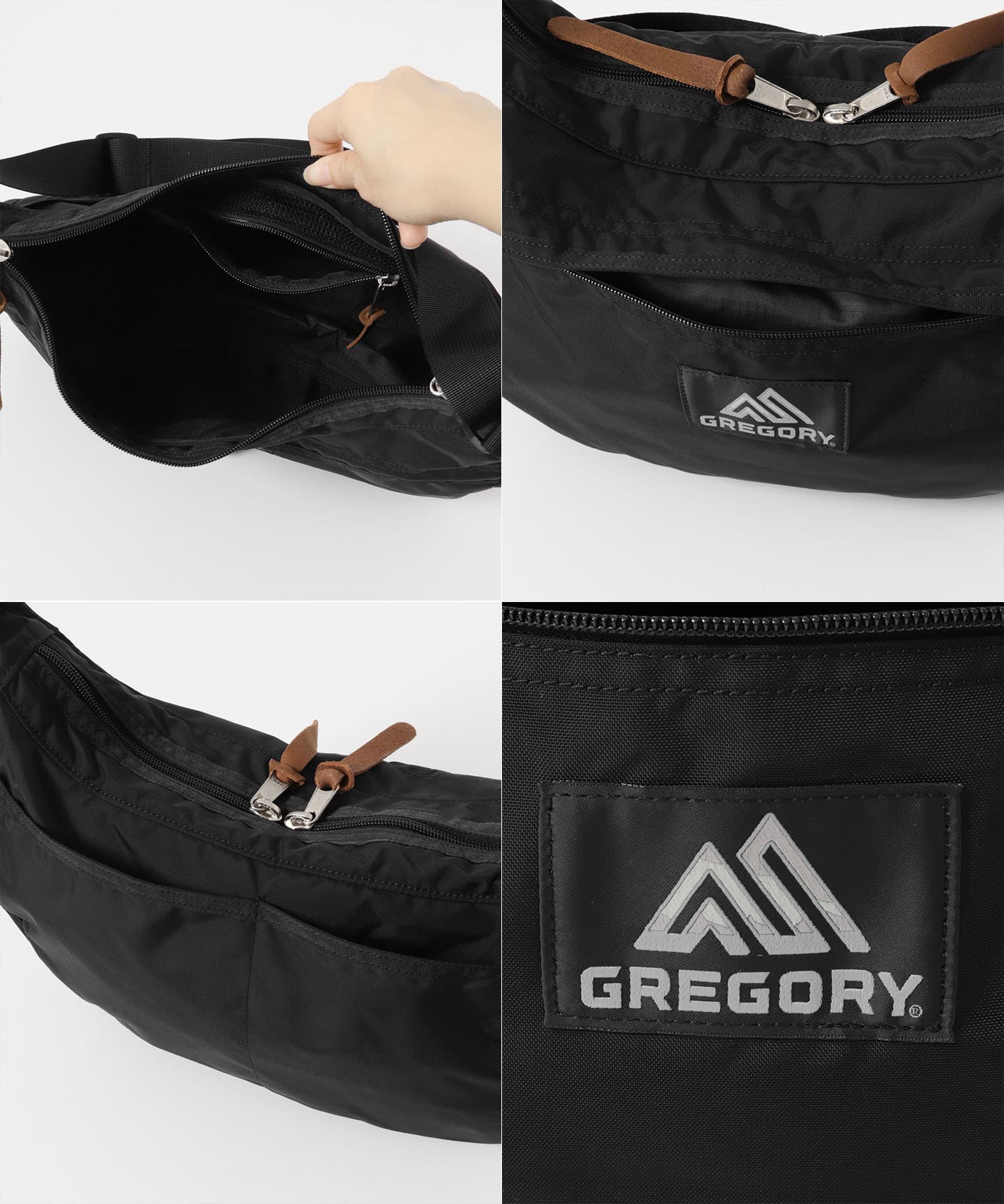 GREGORY　サッチェル M ブラック Free