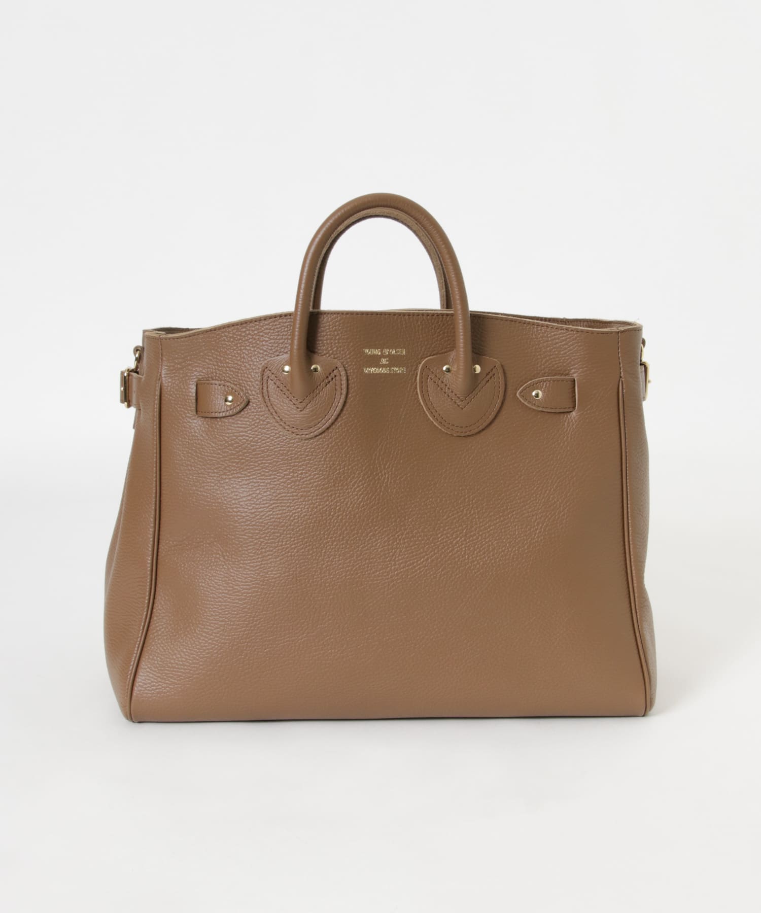 YOUNG&OLSEN　EMBOSSED LEATHER BELTED M