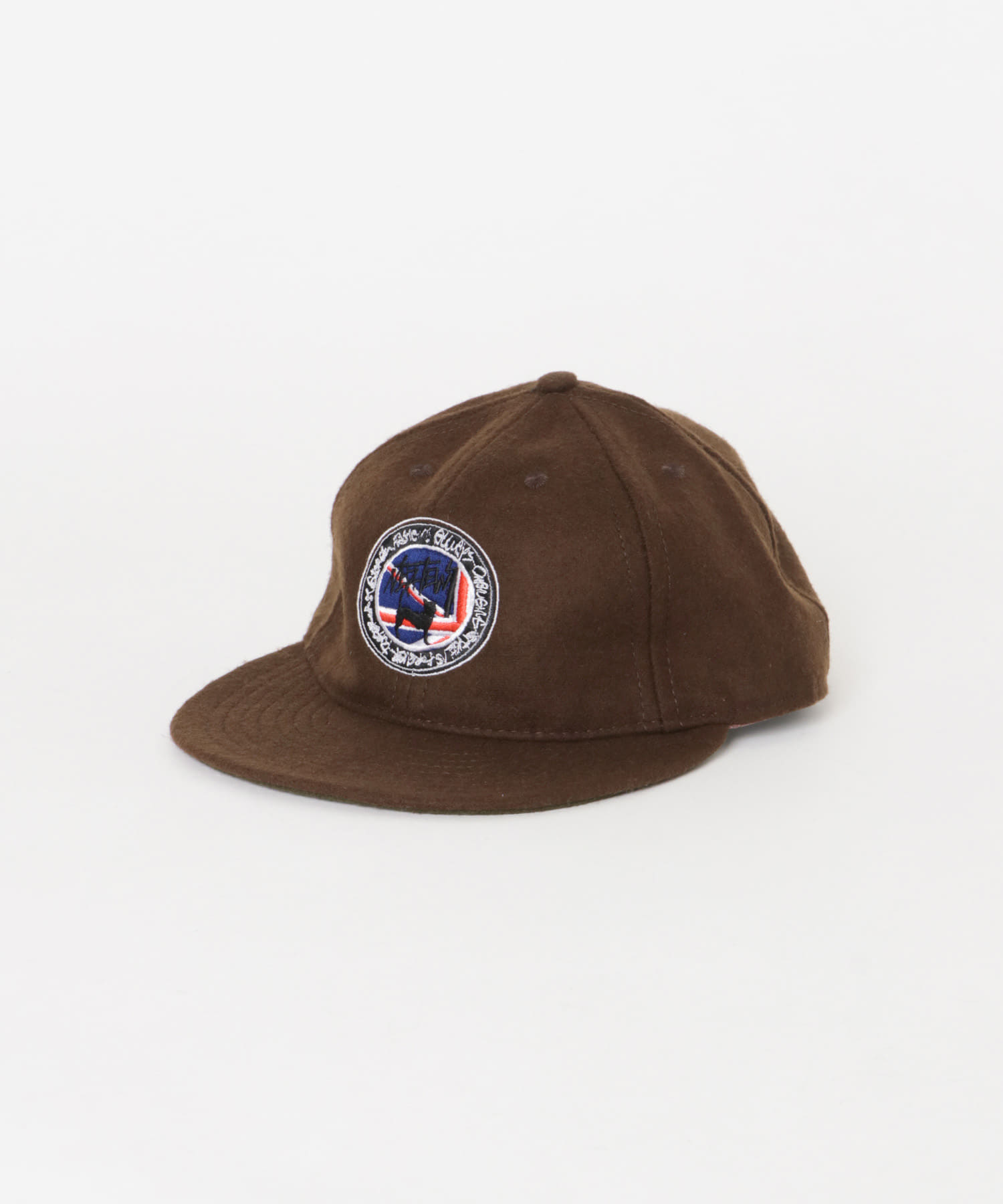 The DUFFER N NEPHEWS　DN CAT EMBROIDERY B.B CAP BROWN Free