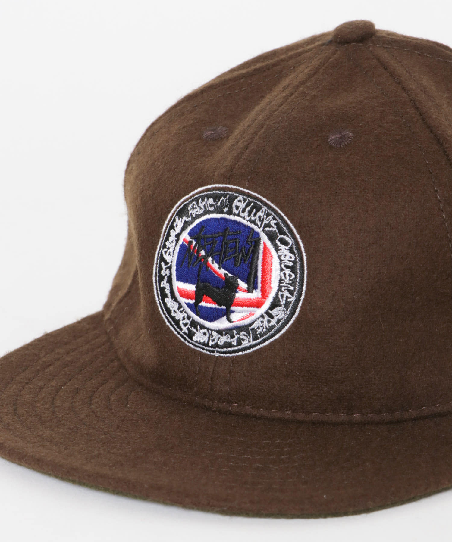 The DUFFER N NEPHEWS　DN CAT EMBROIDERY B.B CAP BROWN Free