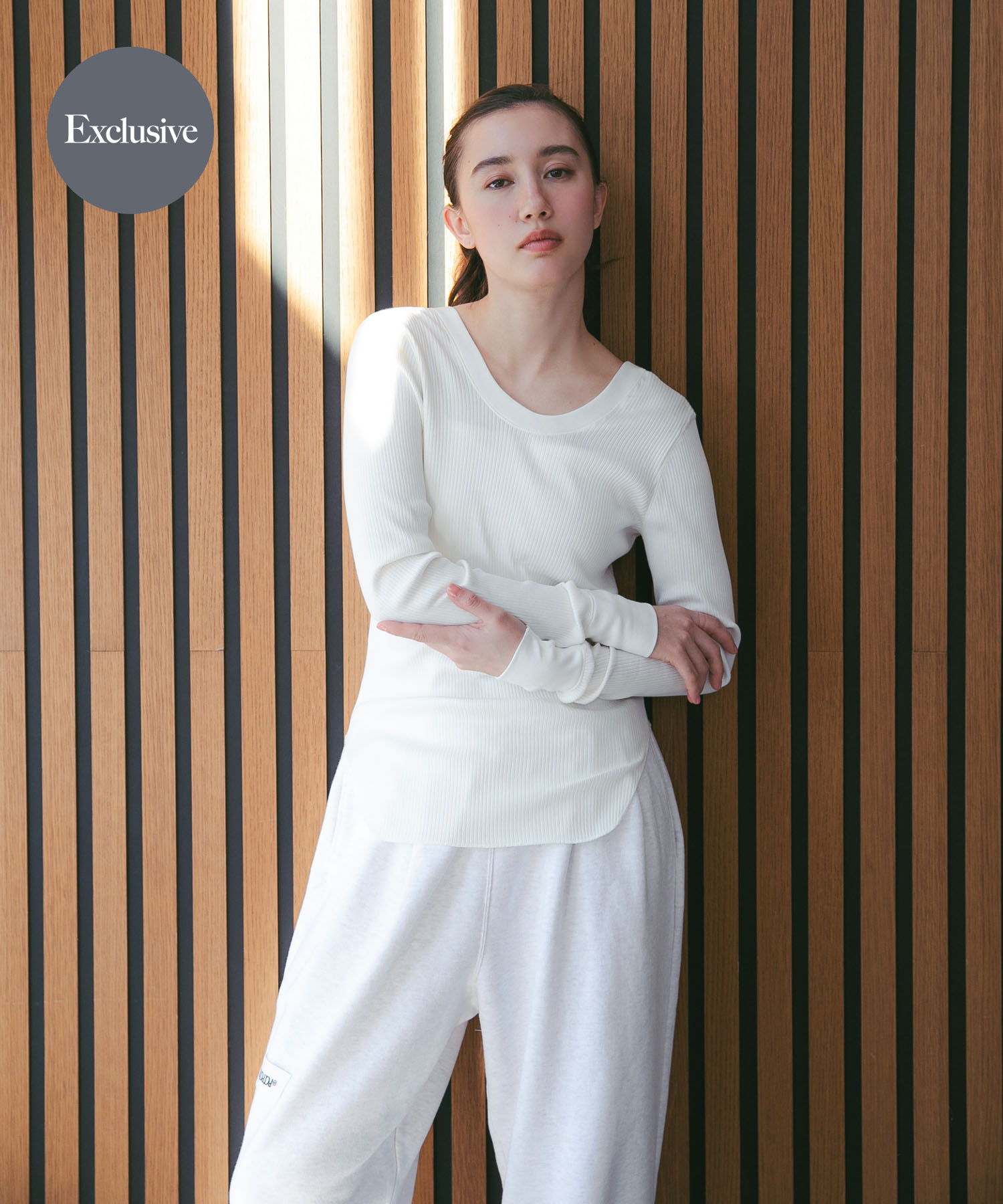 『別注』HAKUJI×URBAN RESEARCH　ORGANIC COTTON LONG-SLEEVE PULLOVER