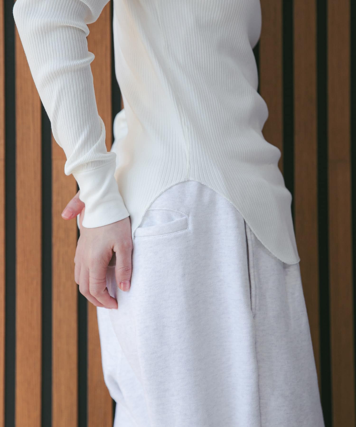『別注』HAKUJI×URBAN RESEARCH　ORGANIC COTTON LONG-SLEEVE PULLOVER WHITE Free