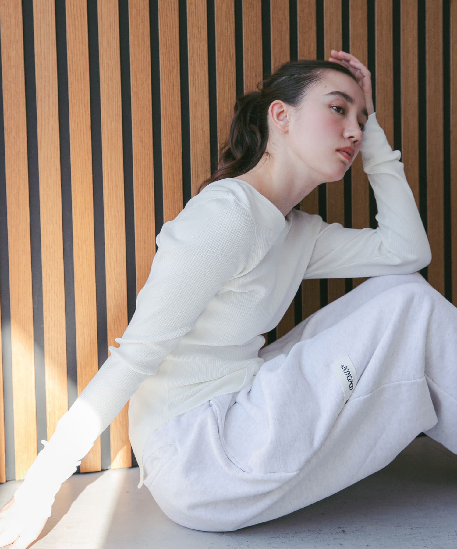 『別注』HAKUJI×URBAN RESEARCH　ORGANIC COTTON LONG-SLEEVE PULLOVER WHITE Free