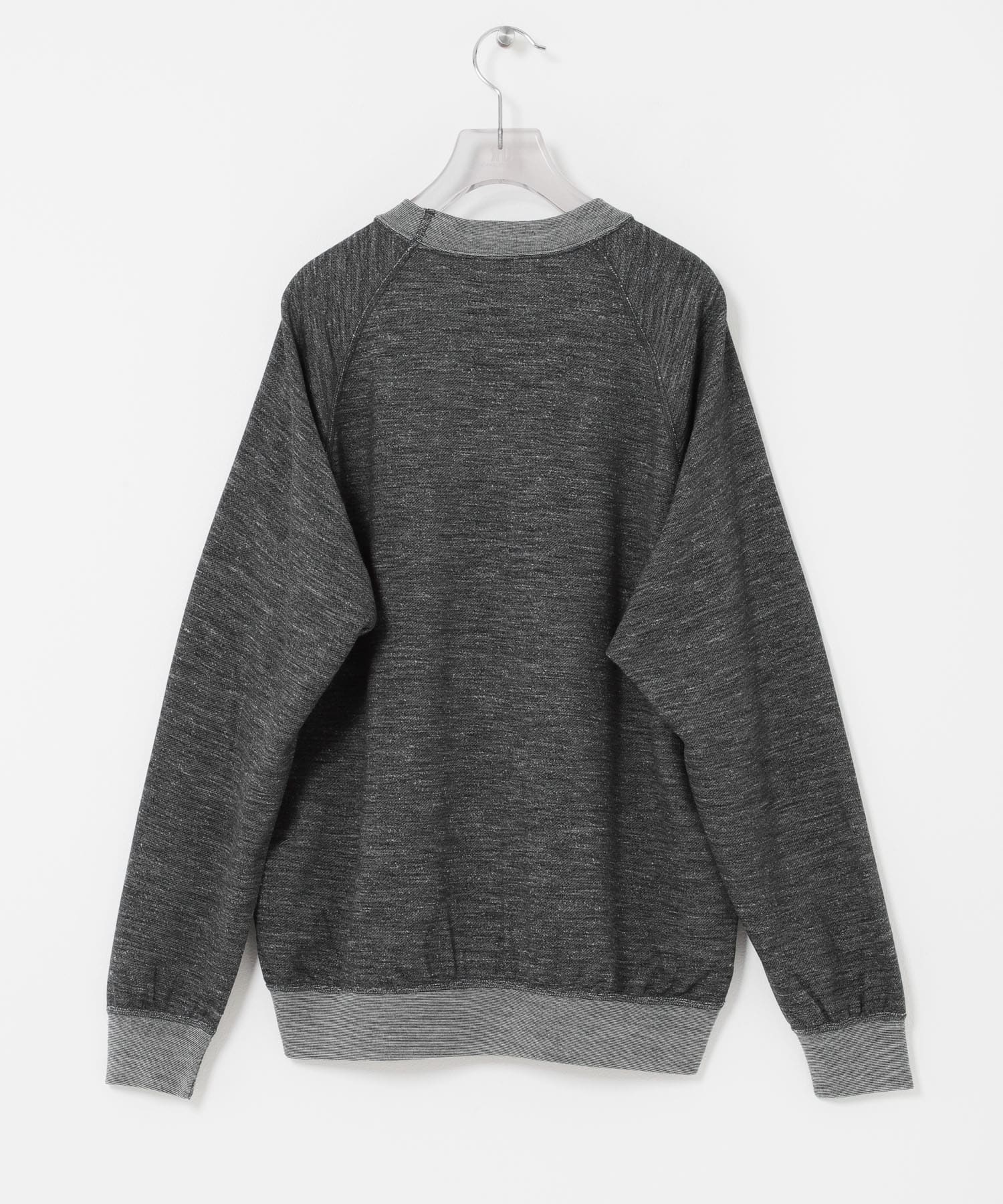 Product Twelve　MELINO WOOL CREW-NECK SWEAT CHARCOAL 1