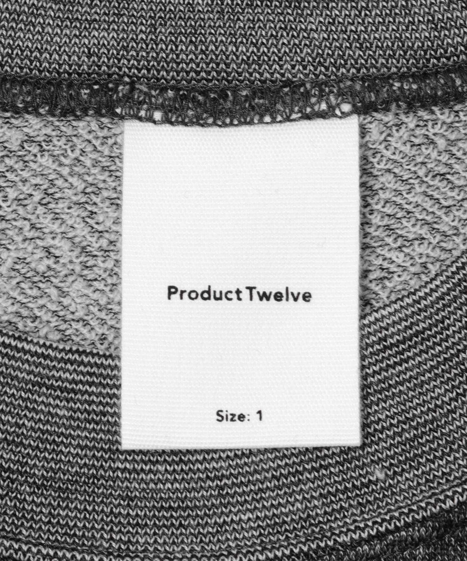 Product Twelve　MELINO WOOL CREW-NECK SWEAT CHARCOAL 1