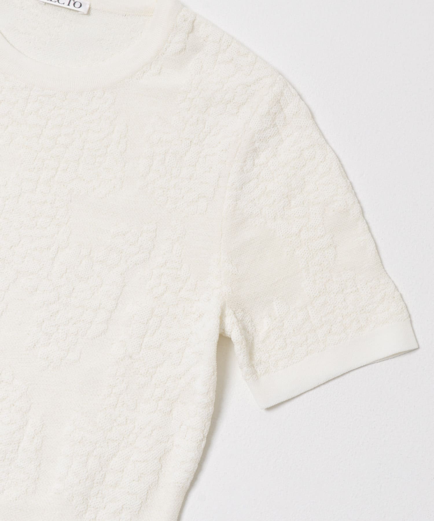 RECTO　LACE JACQUARD KNIT TOP BEAN IVORY S