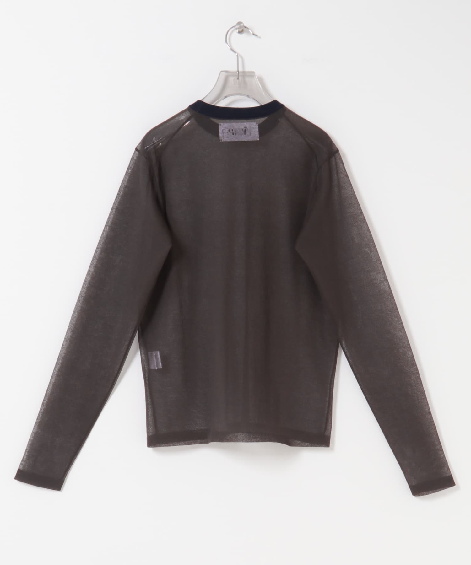 LOWER　18G PLAINSTITCH PULLOVER K BROWN M