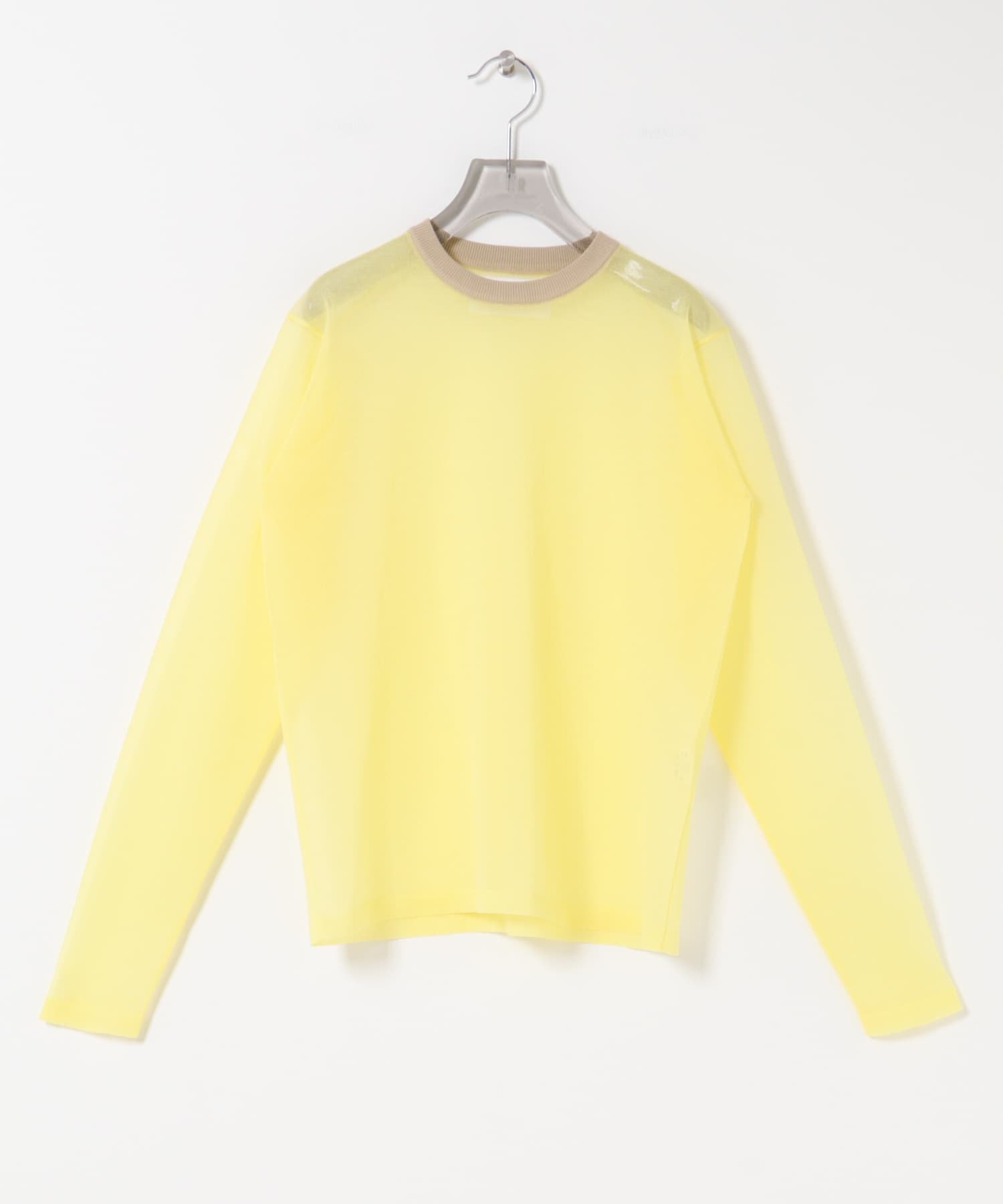 LOWER　18G PLAINSTITCH PULLOVER C YELLOW M