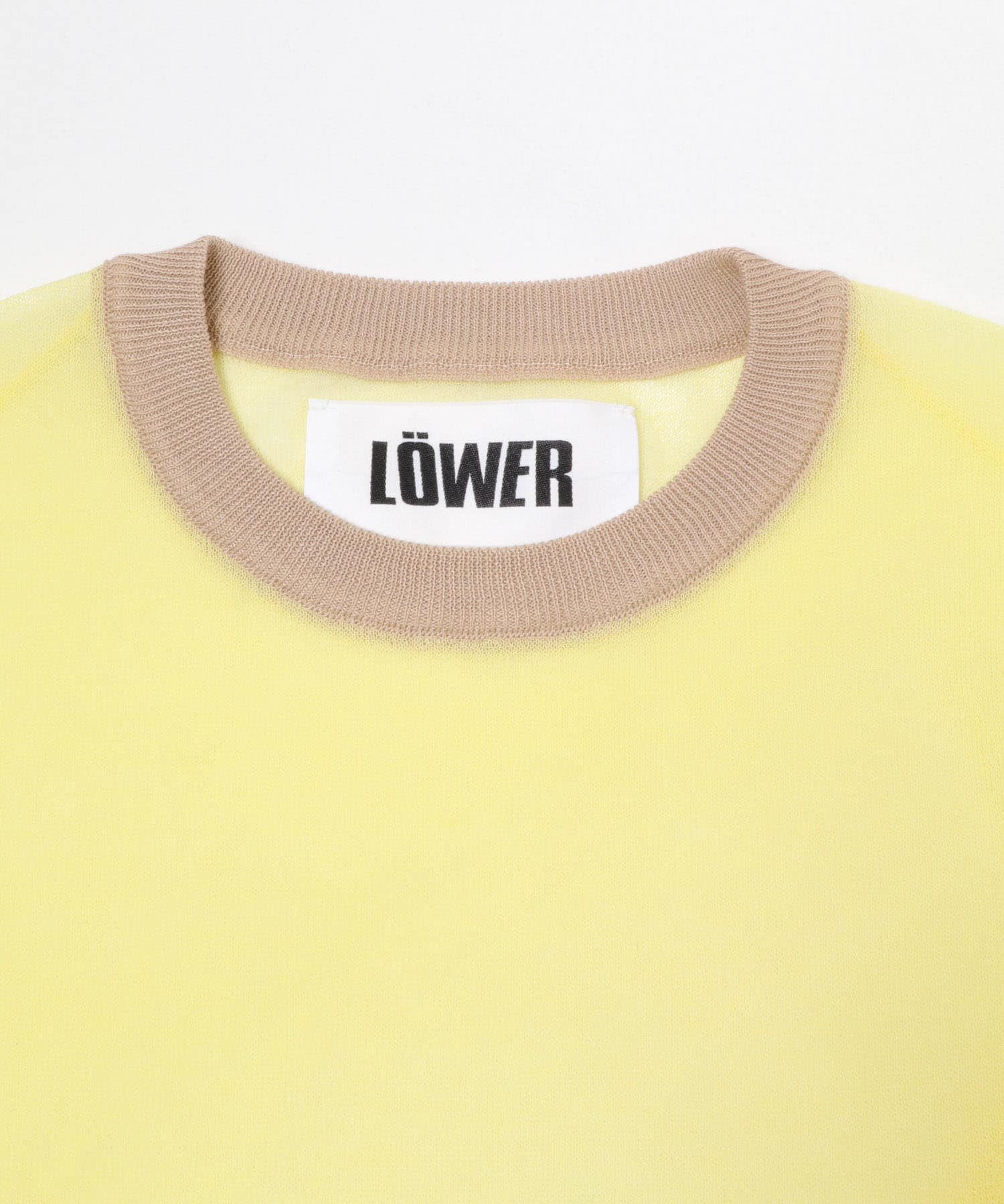 LOWER　18G PLAINSTITCH PULLOVER C YELLOW M