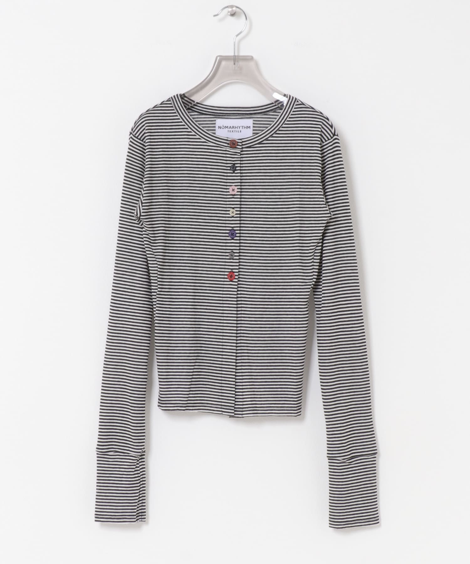 NOMARHYTHM TEXTILE　MULTI BUTTON RIB CARDIGAN