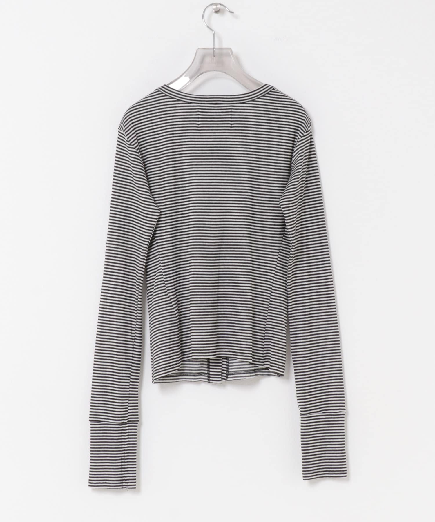 NOMARHYTHM TEXTILE　MULTI BUTTON RIB CARDIGAN BLACK 2