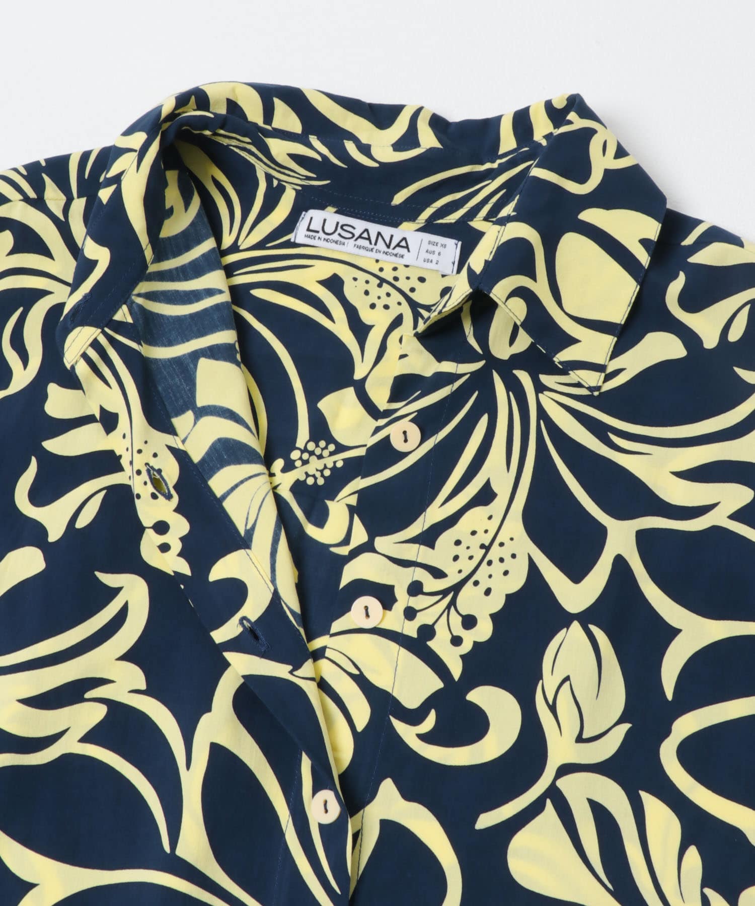 『一部別注カラー』LUSANA　SUN SHIRTS 別注H NAVY XS