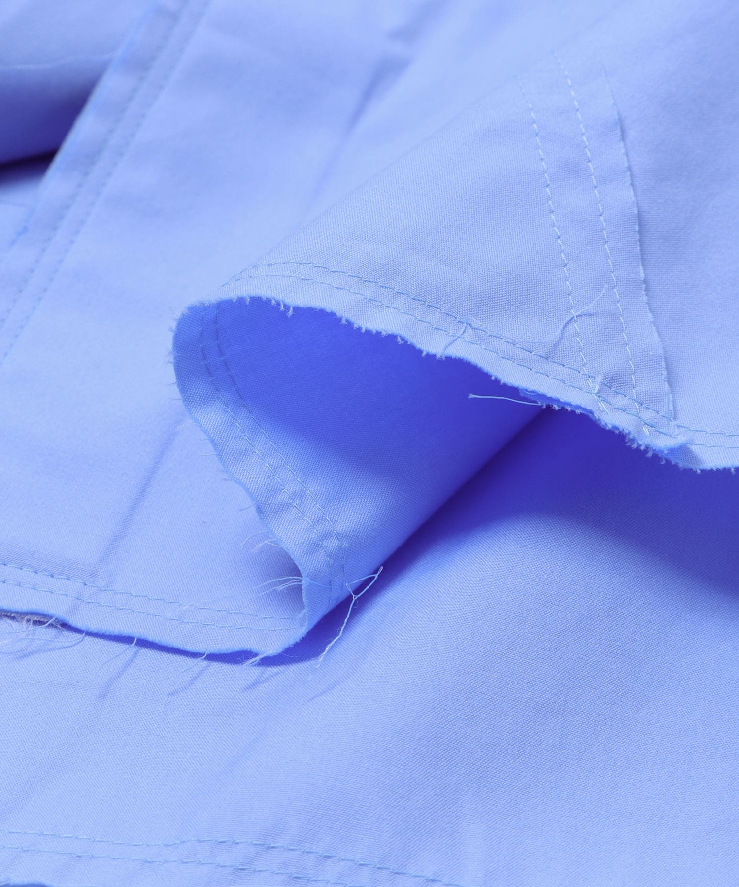 NOMARHYTHM TEXTILE　FRILLED PATCHWORK SHIRTS SAX 1