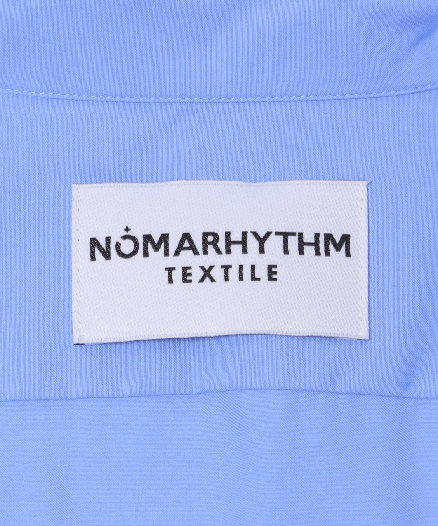 NOMARHYTHM TEXTILE　FRILLED PATCHWORK SHIRTS SAX 1