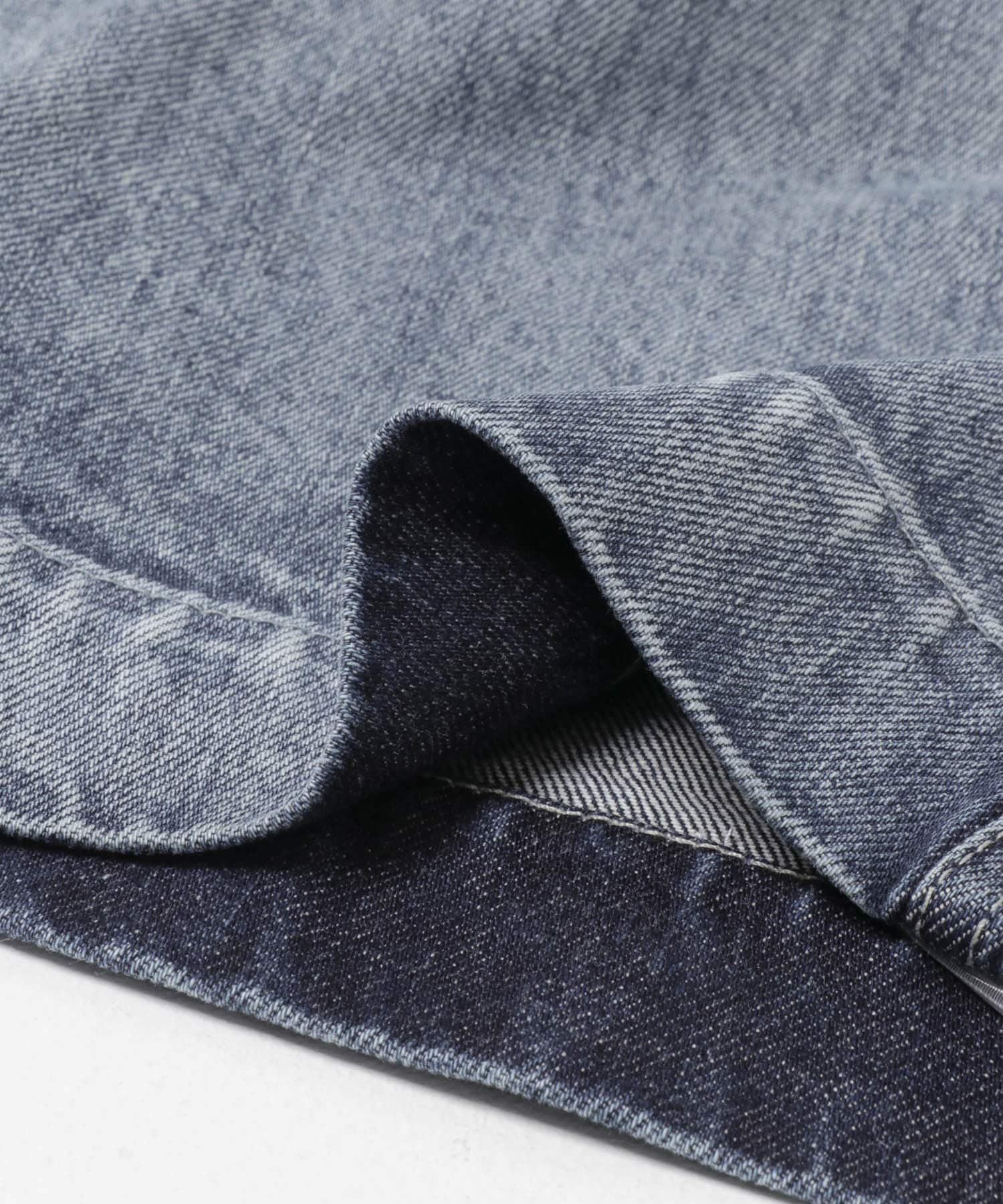 Nomat　TWO-TONE DENIM CURVED PANTS SAX BLUE 1