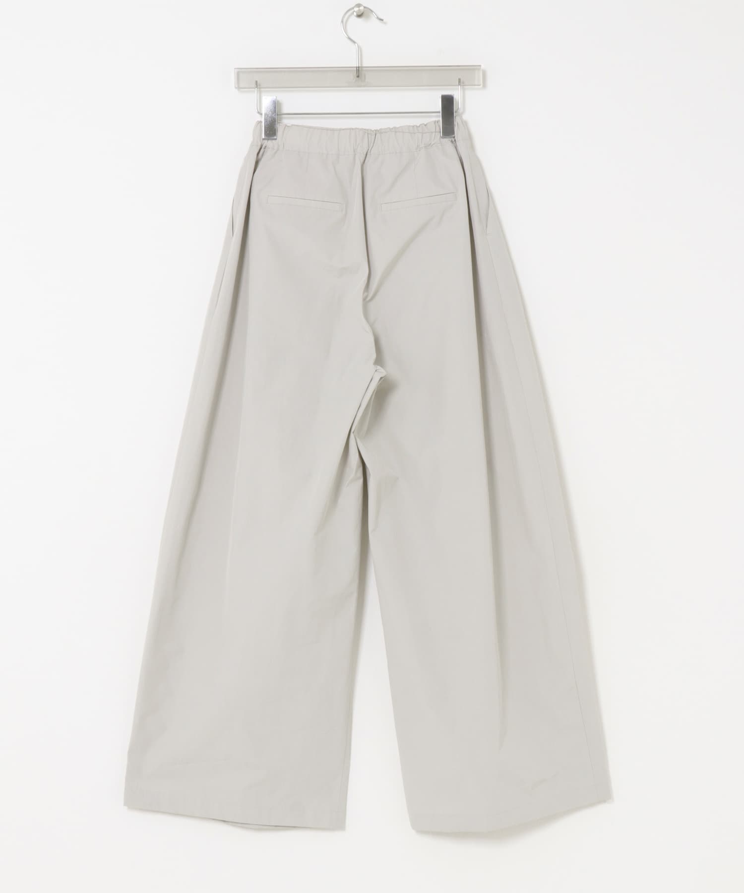 AMOMENTO　THREE TUCK BANDING PANTS GREY 0