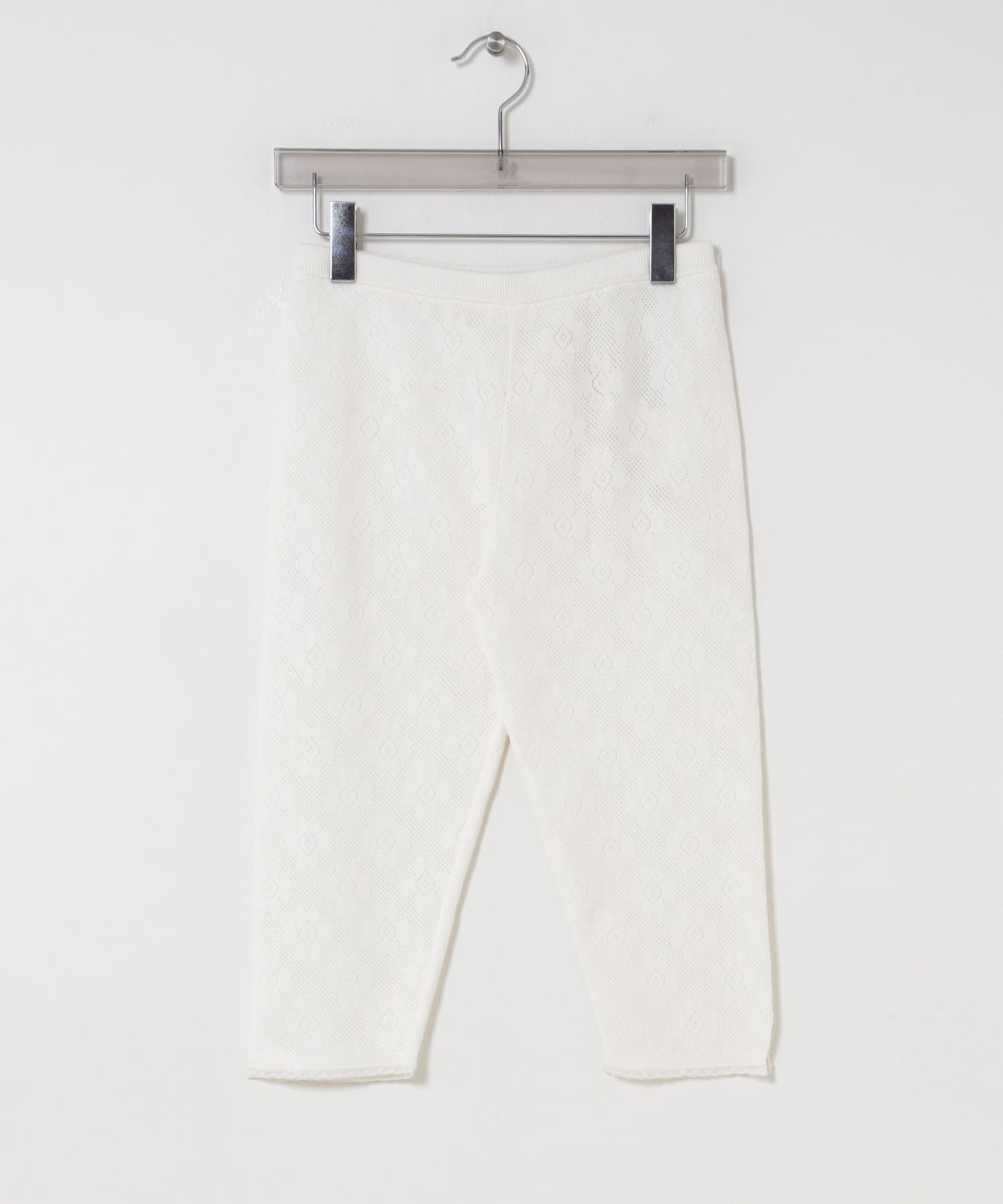 crinkle crinkle crinkle　FLOWER JACQUARD SPATS WHITE Free