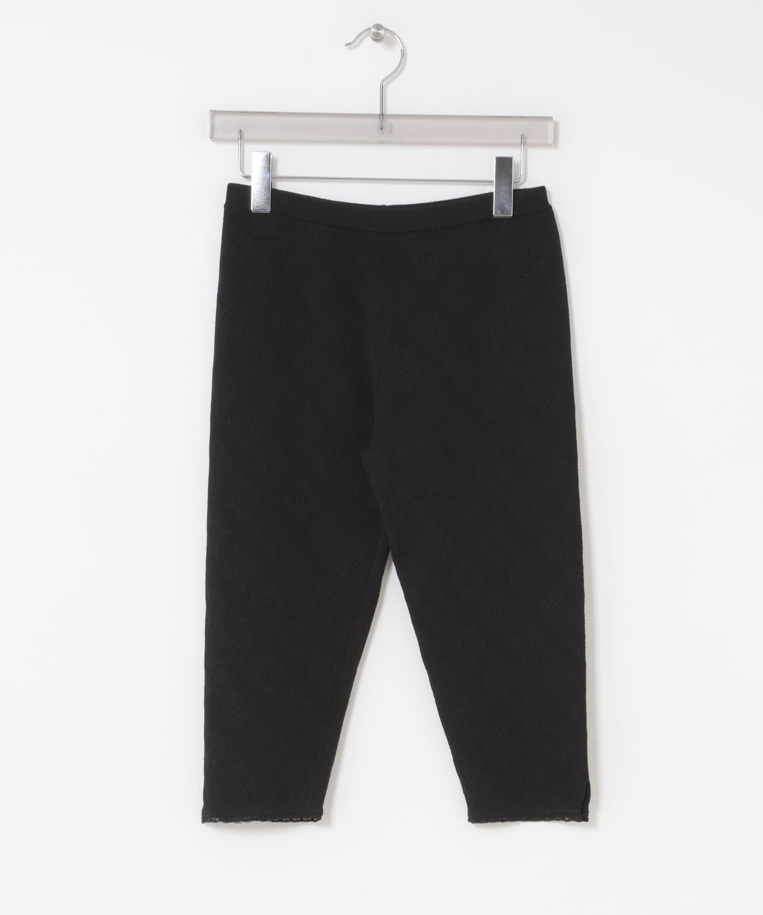 crinkle crinkle crinkle　FLOWER JACQUARD SPATS BLACK Free